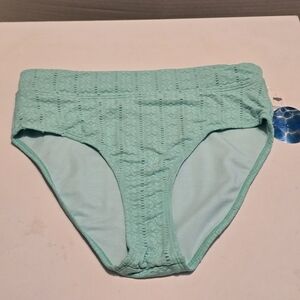 Decree Light Blue Floral Bottom High Rise Medium Coverage Size Small